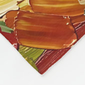 Levendige Impasto Courgette Schilderij Fleece Deken (Hoek)