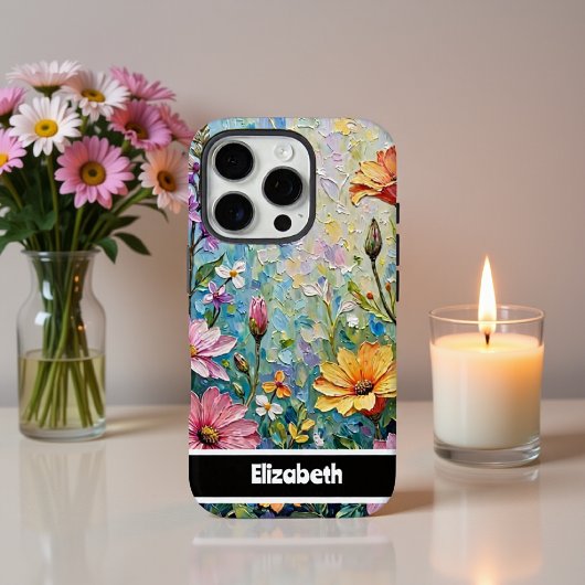 Levendige Impasto Floral Garden Smartphone Case-Mate iPhone Case