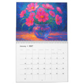 Levendige Impressionistische Bloemen Kalender (Jan 2027)