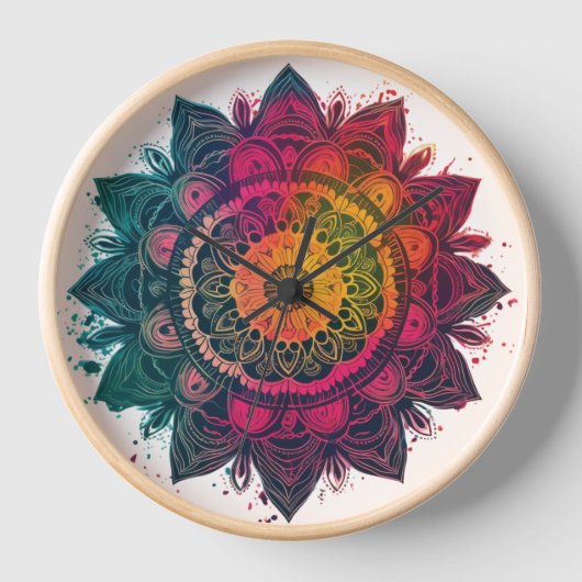 Levendige, ingewikkelde, Bohemische, Mandala Art (Voorkant)