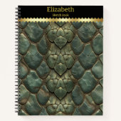 Levendige, ingewikkelde slangenhuidpatronen notitieboek (Voorkant)