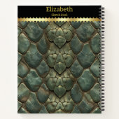 Levendige, ingewikkelde slangenhuidpatronen notitieboek (Achterkant)