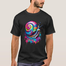 Levendige Ink Splatter Snail Pop Art, Kleurrijk