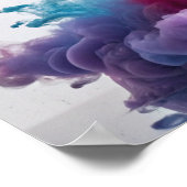 Levendige inkt barst in water poster (Hoek)