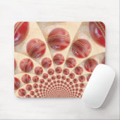 Levendige internationale cricket Red Leather Ball Muismat (Met muis)