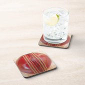 Levendige internationale cricket Red Leather Ball Onderzetter (Rechterzijde)