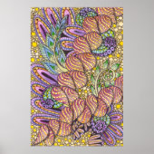 Levendige Intrigerende Psychedelische Boho Zen Doo Poster (Voorkant)