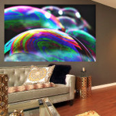 Levendige iriserende bubbels kunst - thuis en Kant Canvas Afdruk