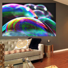 Levendige iriserende bubbels kunst - thuis en Kant Canvas Afdruk