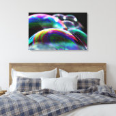 Levendige iriserende bubbels kunst - thuis en Kant Canvas Afdruk (Insitu (Slaapkamer))
