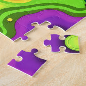 Levendige iriserende textuur - Abstracte vloeistof Legpuzzel (Zijkant)