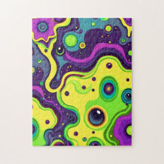 Levendige iriserende textuur - Abstracte vloeistof Legpuzzel