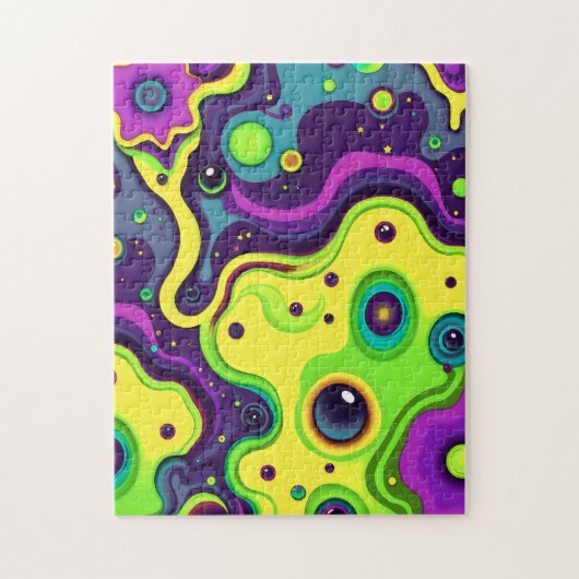 Levendige iriserende textuur - Abstracte vloeistof Legpuzzel (Verticaal)
