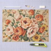 Levendige Italiaans-Geïnspireerde Bloemcollage Tissuepapier (Craft)