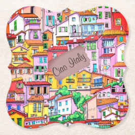 Levendige Italiaanse gevel Kartonnen Onderzetters
