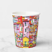 Levendige Italiaanse gevel Papieren Bekers (Links)