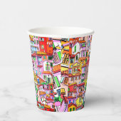 Levendige Italiaanse gevel Papieren Bekers (Rechts)