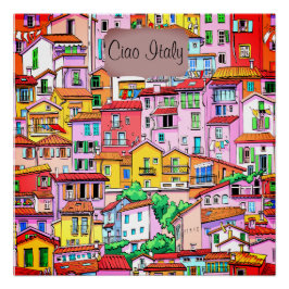 Levendige Italiaanse gevel Perfect Poster