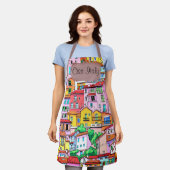 Levendige Italiaanse gevel Schort (Gedragen)