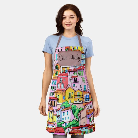 Levendige Italiaanse gevel Schort (Gedragen)