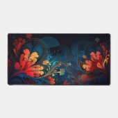 Levendige Japanse bloemenprint Anime Style Large Bureaumat (Voorkant)