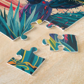 Levendige Joshua Tree National Park Cactus Maatwer Legpuzzel (Zijkant)
