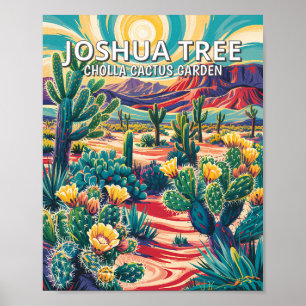 Levendige Joshua Tree National Park Cactus Maatwer Poster