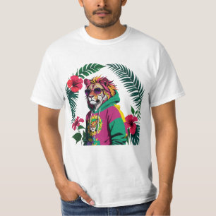 Levendige Junglekoning met Stijl T-shirt