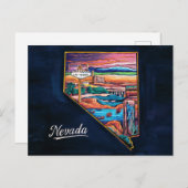 Levendige kaart van Nevada Art (Voorkant / Achterkant)