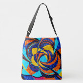 Levendige Kaleidoscoop Abstract Ontwerp: Opvallend Crossbody Tas (Achterkant)