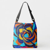 Levendige Kaleidoscoop Abstract Ontwerp: Opvallend Crossbody Tas (Voorkant)