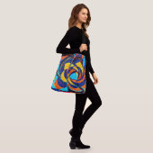 Levendige Kaleidoscoop Abstract Ontwerp: Opvallend Crossbody Tas (Op model)