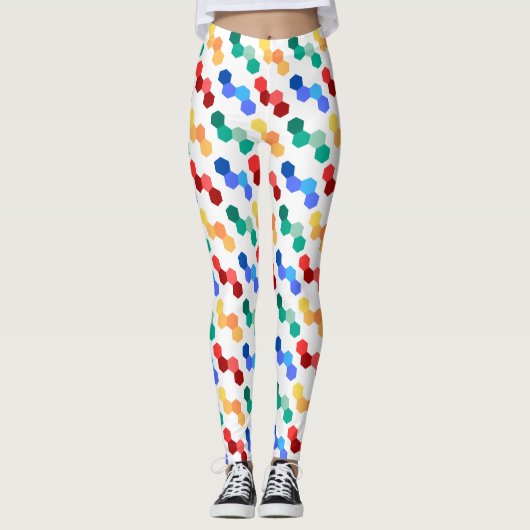 Levendige Kaleidoscoop Grafische Leggings (Voorkant)