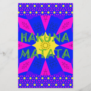 Levendige Kaleidoscoop: Hakuna Matata Mooie Amaz Briefpapier
