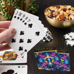 Levendige Kaleidoscoop van Geloof en Natuurlijke S Pokerkaarten