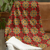 Levendige Kaleidoscope Starburst Patroon Deken