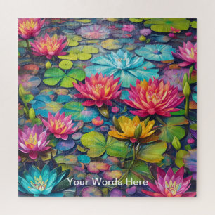 Levendige Kaleidoscopische Bloemen Mandala Puzzel