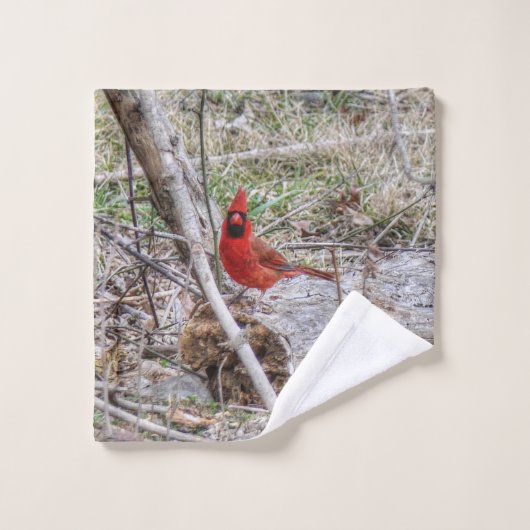 Levendige Kardinaal Bad Handdoek (Wasdoekje)