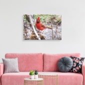 Levendige Kardinaal Canvas Afdruk (Insitu (Woonkamer))