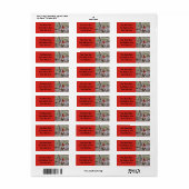 Levendige Kardinaal Etiket (Full Sheet)