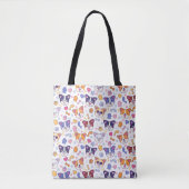 Levendige kat & hond gezichten Canvas tas (Voorkant)