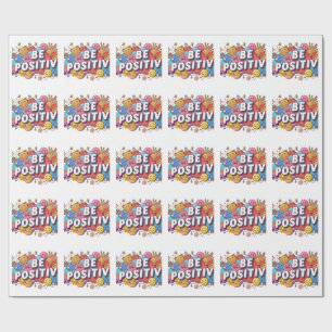Levendige Kawaii Doodle Typografische Vormgeving v Cadeaupapier