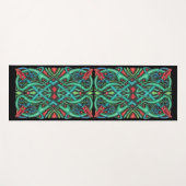 Levendige Keltische Ontwerpdraak Rode draak Yogamat (Voorkant (horizontaal))