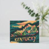 Levendige Kentucky kaart kunst (Staand voorkant)