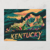 Levendige Kentucky kaart kunst (Voorkant)