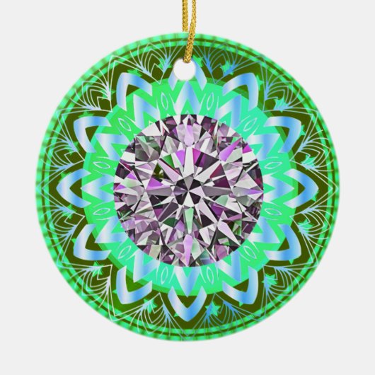 Levendige keramische cirkel Ornament (Voorkant)