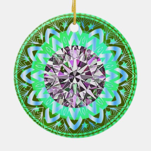 Levendige keramische cirkel Ornament (Achterkant)