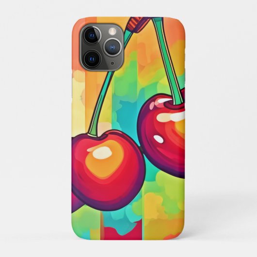 Levendige Kersen Kunst Case-Mate iPhone Case (Achterkant)