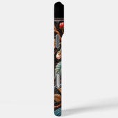 Levendige Kersenbloesems en Blauwe Vogel Scene Case-Mate iPhone Case (Achterkant / Rechts)