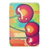 Levendige kersenkunst badmat (Voorkant Verticaal)